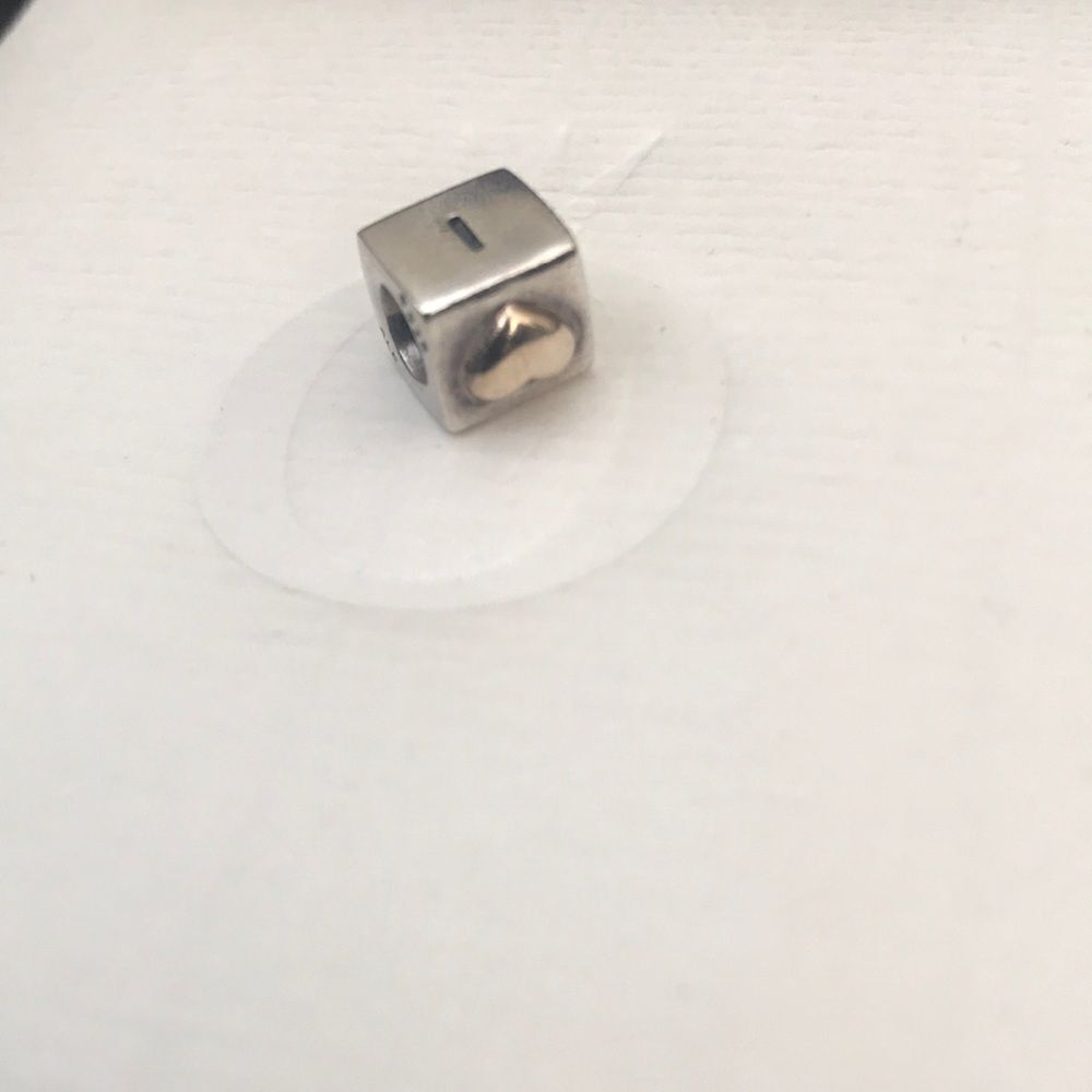 Pandora I Love You Charm Sterling Silver 14K Gold